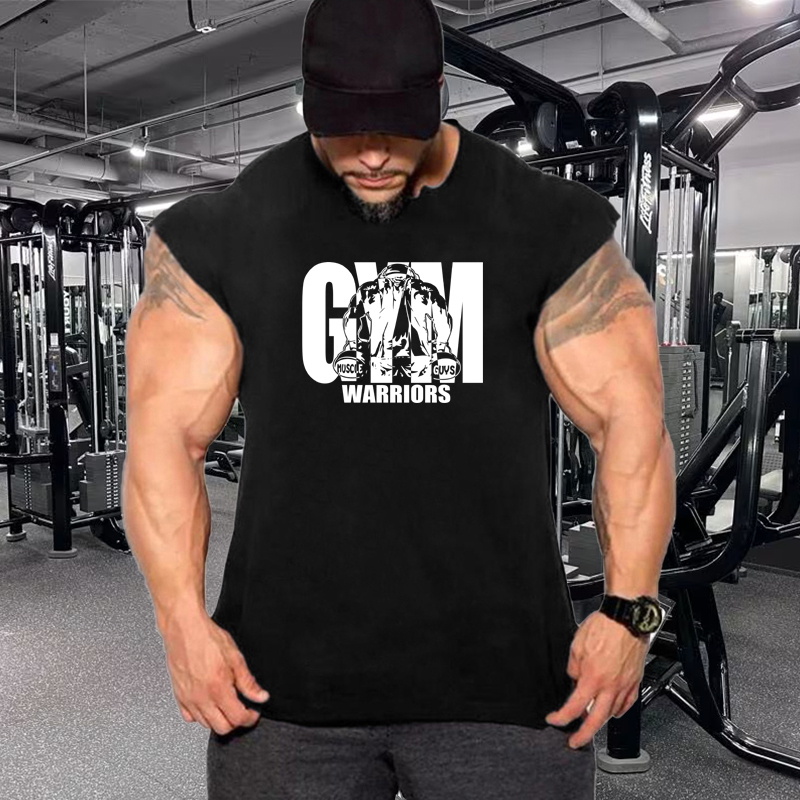 Tank Top Muscle - Kaos Tanpa Lengan Katun Bernapas untuk