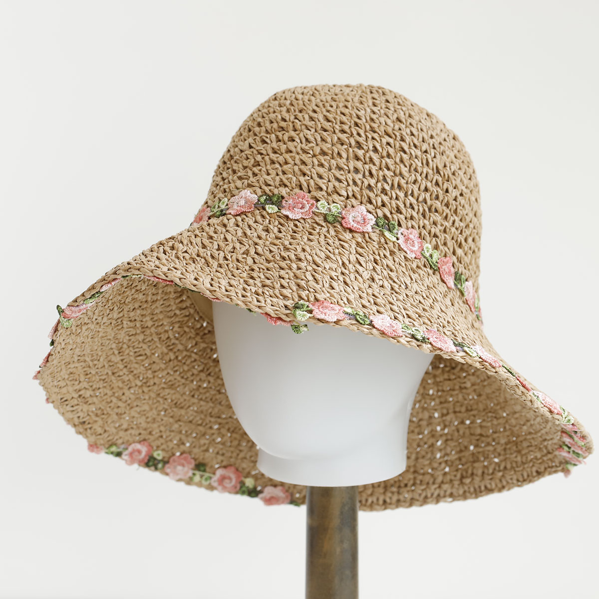 Bucket Hat Straw - Topi Bunga Musim Panas 2026 BARU