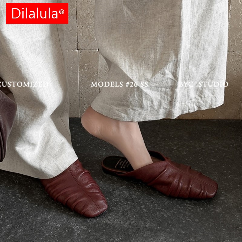 Espadrille Slip On - Dilalula 2026 Sandal Wanita Kulit Domba