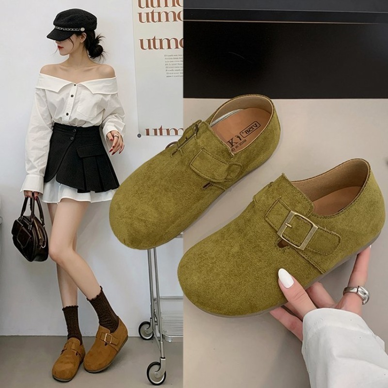 Espadrille Slip On - Sepatu Birken Wanita Berbahan Suede, Model
