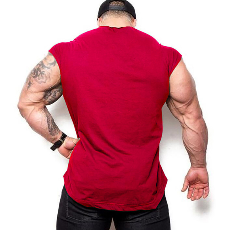 Kaos Tanpa Lengan Katun Bernap - Tank Top Muscle ulasan dan harga