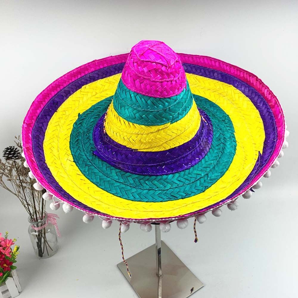 Topi Pesta Meksiko dengan Ping - Bucket Hat Straw ulasan dan harga